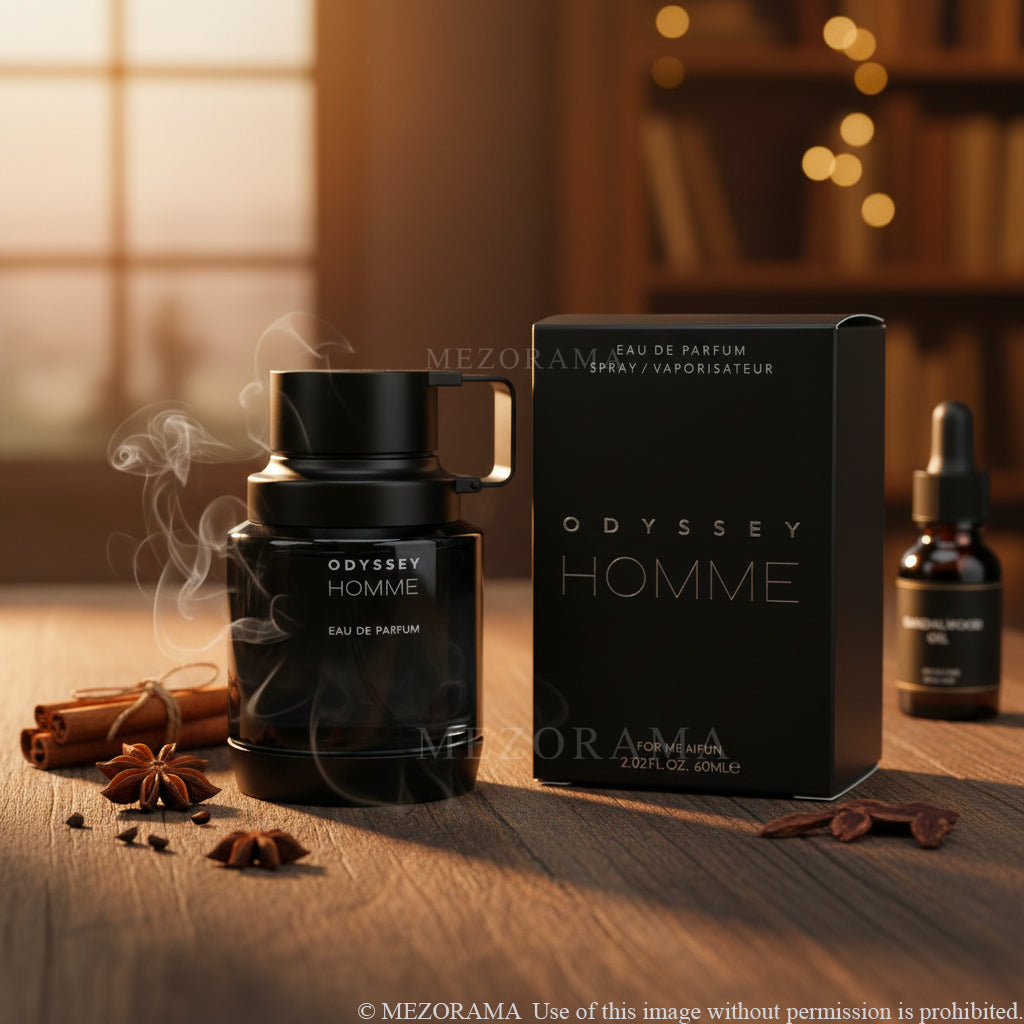 Spicy Oriental Perfume, Odyssey Homme, Vanilla Amber Leather, Eau de Parfum, 60ml